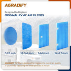 6 Pack RV Air Conditioner Filters 14" X 7.5" MERV 8 Rated RV AC Replacement Filters Compatible with Dometic Duo Therm 3313107.103/3105012.003
