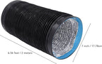 7in 6.56ft Dryer Vent Exhaust Duct Hose, Flexible Aluminum Air Ducting for HVAC Ventilation, Fan Filter and Grow Tent
