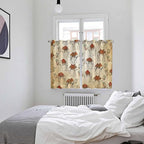 2 Panel Kitchen Cafe Curtains, Desert Sand Camel Sunlight Filtering Nature Air Through, Home Decor Window Covering Tier Curtains for Living Room 104W x 63L inch Summer Tropical Animals Vintage Beige