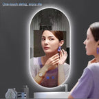 Bathroom Mirror with LED Lights，Bathroom Led Mirror ，Backlit Bathroom Mirror ，LED Mirror for Bathroom，Backlit Lighted Makeup Mirror，with Touch Sensor/Dimming/Demister pad(B,H100*W50cm/H39.4*W19.7IN)