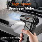 Compressed Air Duster, 2-in-1 Cordless Electric Air Duster & Mini Vacuum, High-Speed Brushless Motor, 8000mAh Rechargeable, Type-C, for Electronics, Keyboard, Car & Home Cleaning