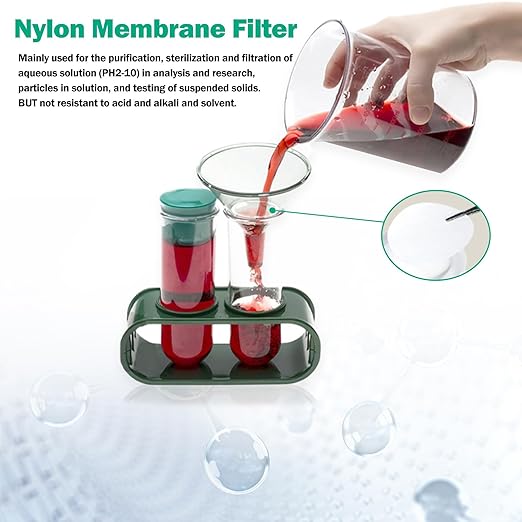 Xin Tester 100 Pieces Nylon Disc Membrane Filters, 50 mm Diameter, 0.45µm Pore Size