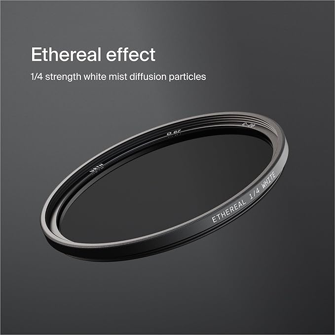 Urth 82mm Ethereal White Mist ¼ Diffusion Lens Filter (Plus+) - Cinematic Effect, 20-Layer Nano-Coated Light Dispersing Particles