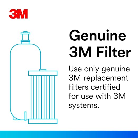 3M Water Filtration Replacement Cartridge for Commercial Ice Maker Machines HF20-S for High Flow Series ICE120-S, Reduces Sediment, Microplastics, Chlorine Taste and Odor, Cysts, Inhibits Scale