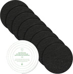 Pack of 8 Compost Bin Charcoal Filters Round Indoor Kitchen Compost Bucket Activated Charcoal Filters Replacements Sheets Universal Size with Sizing Template to 7.25"