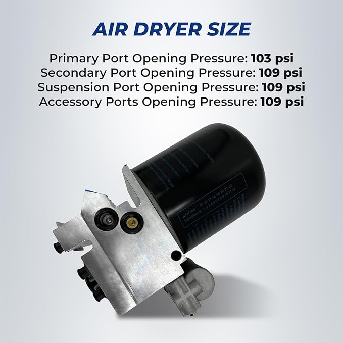 Torque 801266 Air D-is Air Dryer 12V with Extra Purge Volume (Replaces Bendix 801266, Haldex 5010696X) (TR801266)