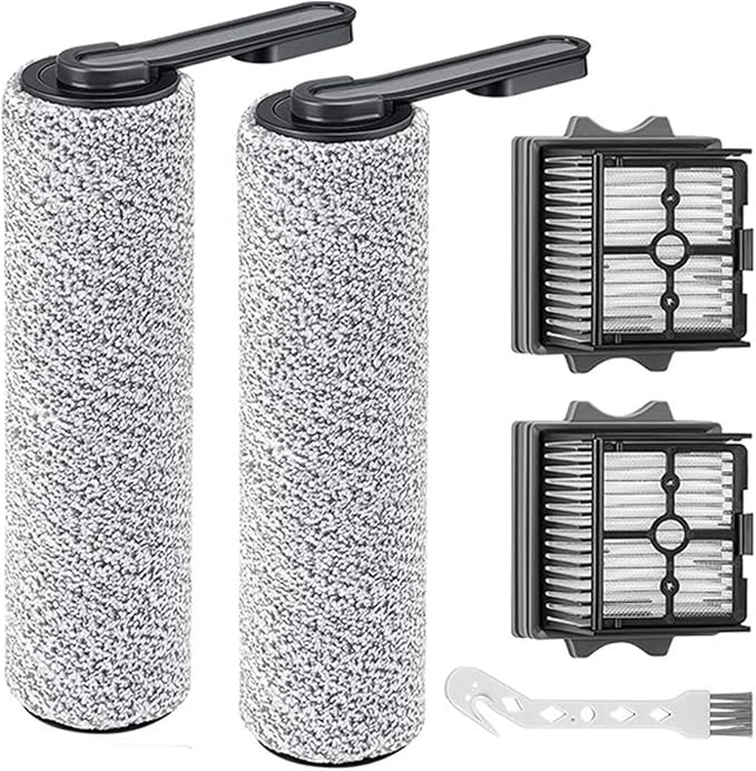Spare Soft Lint Roller Brush, Hepa Filter, Scrubber Components, Compatible for Tineco Floor ONE S5 Combo Cordless Wet Dry Vacuum Cleaner(5PCS)