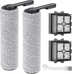 Spare Soft Lint Roller Brush, Hepa Filter, Scrubber Components, Compatible for Tineco Floor ONE S5 Combo Cordless Wet Dry Vacuum Cleaner(4PCS-01)