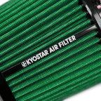 KYOSTAR Universal 3" (76mm) High-Flow Air Filter, Reusable Cone Cold Air Intake, High Performance, Washable, Clamp-On Car High Flow Dry Air Kit, Flange Diameter: 3 Inch, Filter Height: 6.4 Inch, Green