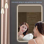 Bathroom Mirror with LED Lights，Bathroom Led Mirror ，LED Mirror for Bathroom，Backlit Bathroom Mirror ，with Touch Sensor/Demister pad，Shatterproof，Adjustable Lights(A,W75*H100cm/W29.5*W39.4IN)