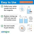 Safe Home® DIY Arsenic in Water Test Kit – at Home Testing for Arsenic in Any Freshwater Supply – Detection 0-500 PPB – Fast Results – (2 Pack)
