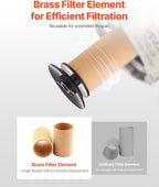VEVOR Air Compressor Filter, 1/2" NPT Air-Dryer for Compressor with 5μm Brass Filter Element, Auto-Drain Air Compressor Water Separator 175 PSI Max Working Pressure, Aluminum Alloy Bowl
