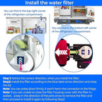 Waterdrop EDR1RXD1 Replacement for Filter 1, W10295370A, EDR1RXD1B, P8RFWB2L, P4RFWB, WD-F38, 46-9081, 46-9930 Refrigerator Water Filter, 4 Pack