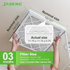 12x12x1 AC Furnace Air Filters,(2-Pack) MERV 8 Dust Defense, JASENG MPR 600 Pleated HVAC Replacement Air Filter (exact dimensions: 11 3/4"x11 3/4"x3/4")