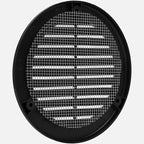 Vent Systems 4" Inch (Opening Dimensions) - Pack of 100 - Black Soffit Vent Cover - Plastic Round Air Vent Grille - Built-in Mesh Screen - HVAC Register Louver for Bathroom, Home, Kitchen