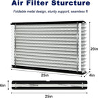 2-Pack 210 Air Filter Replacement Compatible with AprilAire Whole House Air Purifiers,Models 1210, 1620, 2210, 2216, 3210, 4200, MERV 11, Size: 20x25x4 Pleated HVAC AC Furnace Filter