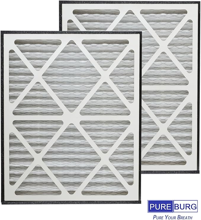 PUREBURG 20x25x3 Replacement Filter Compatible with Zephyr VGF Series 20x25x3 Whole Home Return Air Grille Filter,2-Pack Merv13