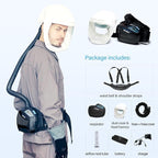 SHINE Air Purifying Respirator,Approved 3 Levels Airflow Control, High-efficiency Li-ion Battery PAPR Kit (P-SH200)