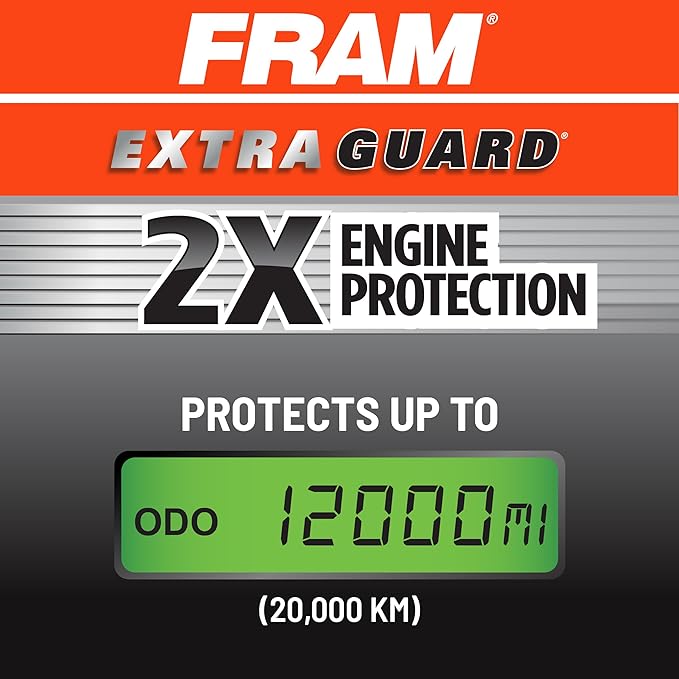 FRAM Extra Guard CA10169 Replacement Engine Air Filter for Select Toyota, Lexus, Pontiac, and Scion Models, Provides Up to 12 Months or 12,000 Miles Filter Protection