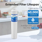 PUREPLUS WFC5300A-20 Under Sink Water Filter, 40,000 Gallons Capacity, 99.99% Chlorine Reduction, NSF/ANSI Certified, Replacement for WFS5300A-20 Under Counter Water Filtration System