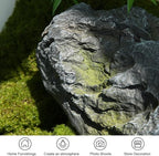 Outdoor Fake Rock Cover Realistic Lightweight Fiberglass Artificial Landscape Boulder Enclosure Protection Dome for Well Pump Septic Tank Electrical Boxes R