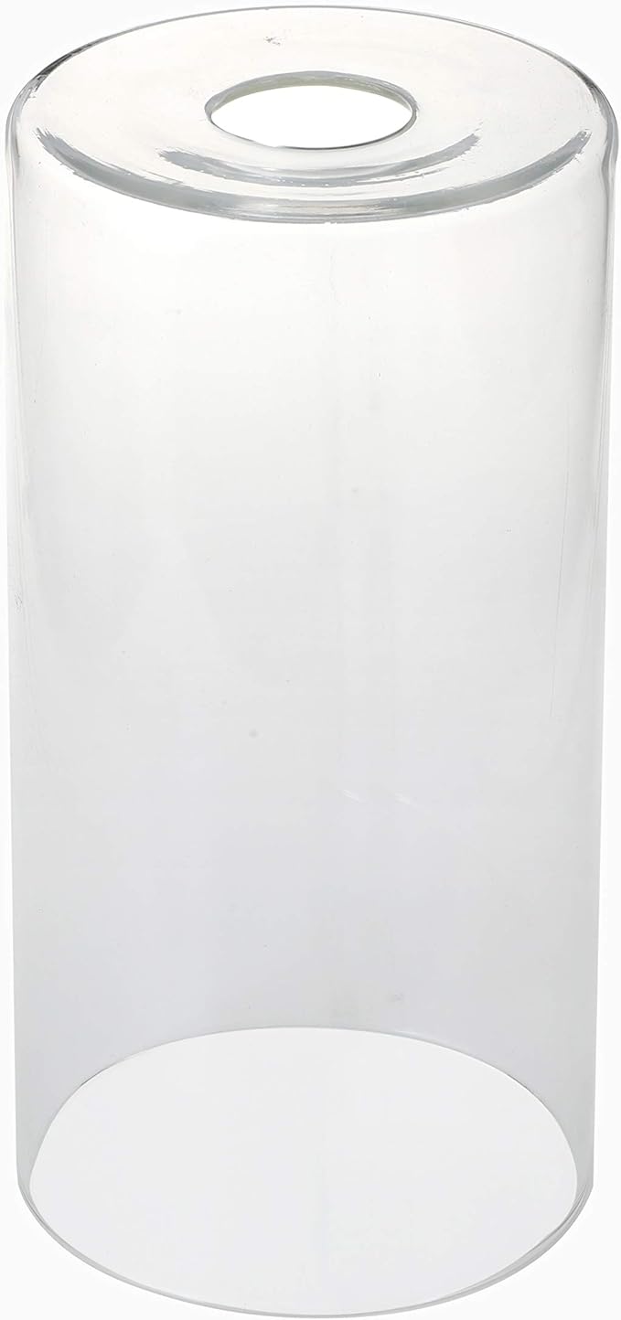 GoLucky Clear Cylinder Clear Glass Shade Accessory Glass Lamp Fixture Shade Replacement Glass Pieces with 1-5/8 Inch Fitter 3.5"(D)5.5"(H) Multiple Specifications