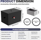 15.3 GPM Under Sink Grease Trap with Filter Baskets, 40 LBS Commercial Grease Trap, 26x18x18 in, 3-Layer Steel Grease Interceptor for Kitchen, Restaurant, Food Processing