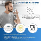 PUREPLUS 5 Micron 20" x 2.5" Whole House CTO Carbon Sediment Water Filter Cartridge Compatible with C1-20, EP-20, HX-CB-25-2010, F3WCB32, Pack of 2