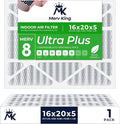 MervKing 16x20x5 Air Filter Actual Size: 15.88" x 19.88" x 4.38" MERV 8 MPR 600-700 | MADE IN USA | 1-Pack | Pleated HVAC AC Furnace Replacement