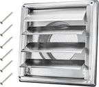 4" Metal Dryer Vent Cover Outside with Pest Guard Screen, 304 Stainless Steel Outdoor Exterior Wall Air Vent Cover with 6 Screws and Rubber Gasket for Bathroom Exhaust Vent Office Home