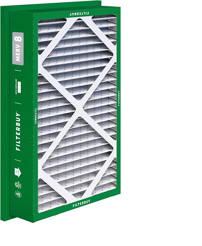 Filterbuy 20x30x5 Air Filter MERV 8 Essential Dust & Allergy Defense (2-Pack), Electrostatic Pleated HVAC AC Furnace Filters Replacement for Honeywell Return Grille (Actual Size: 18.38 x 28.63 x 3.69)