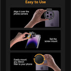 Fotorgear Camera Lens Filter,67mm Clip On Filters Professional Photography for Camera Lens, 67mm Universal Phone Polarizer Filter CPL ND Black Mist Gold Streak for iPhone Xiaomi Huawei(Gold Streak)