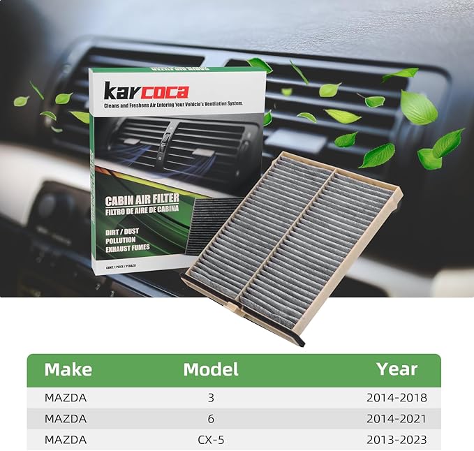 CF11811 Mazda Cabin Air Filter With Activated Carbon - Compatible with CX5 (2013-2024), 6 (2014-2021), 3 (2014-2018)