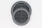 Graphite/Gray 5" Inch Round Ventilation Grille with Insect mesh. (Duct 5Ø / Grille 6Ø) Ventilation Applications. Indoor and Outdoor Vent Cover. Available 3 Sizes / 4 Colors.