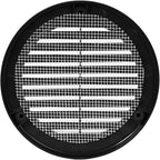 Vent Systems 4" Inch (Opening Dimensions) - Pack of 10 - Black Soffit Vent Cover - Plastic Round Air Vent Grille - Built-in Mesh Screen - HVAC Register Louver for Bathroom, Home, Kitchen