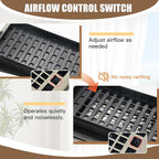 Floor Air Vent 4X10 Inch Heavy Duty Walkable Steel Floor Register Bronze Color Floor Vent Grilles Ease Adjust Decorative Floor Vent
