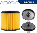 ATXKXE VCFS Replacement Filter for Vacmaster Standard Cartidge Filter and Retainer, 2pack