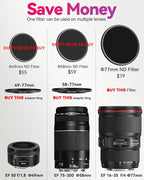 46-77mm Metal Step-Up Ring Adapter Compatible with Mirrorless Cameras DSLR Lens, UV CPL ND Filter Thread Converter, Black