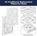 12×12×1 MERV 13 Furnace Air Filters - HVAC/Furnace AC Filter Replacement (Actual Size 11.75x11.75x0.75) - Pleated Dust Defense Air Conditioner Filters for Home Office (2 Pack)