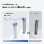 Waterdrop 3-Stage Whole House Water Filter System and Whole House Water Filter, Reduce Iron&Manganese, with Carbon&Sediment Filters, 7-Stage Filtration