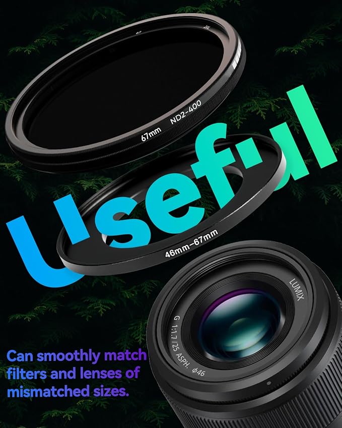 40.5-52mm Metal Step-Up Ring Adapter Compatible with Mirrorless Cameras DSLR Lens, UV CPL ND Filter Thread Converter, Black