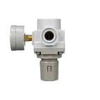 PneumaticPlus SAR400-N06BG Compressed Air Pressure Regulator 3/4" NPT - Bracket, Gauge