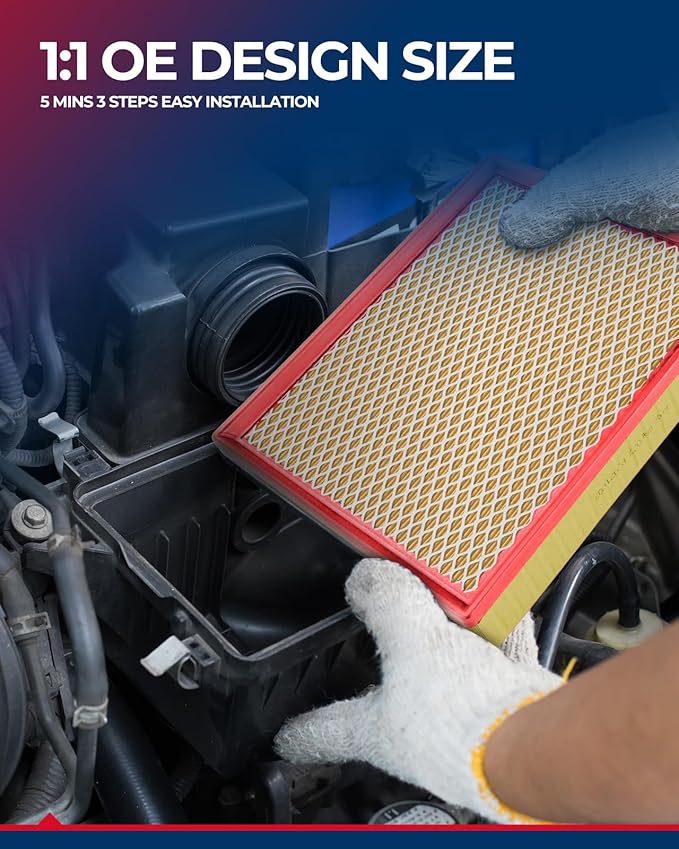KAX Engine Air Filter, CA12377 Replacement for Toyota Avalon 2019-2022, Camry 2018-2022, Highlander 2020-2022, Toyota RV 2019-2022, Lexus ES350 2019-2022, Advanced Air Filter Media
