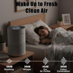 AIRPLUS Air Purifier for Home Bedroom, Covers Up to 1073 ft² by 25W High Torque Motor, 3-in-1 Washable Filter with HEPA Sleep Mode, Cleaner 99.9%, Auto Mode, Child Lock, White