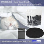 PUREBURG FC-50 Odor Absorbing Carbon Refills Pack Compatible with Vitamix FoodCycler FC50, Collecton Lid Filter Carbon filters 3+3