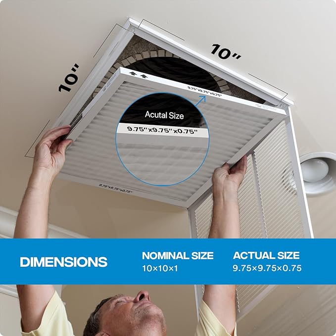 Simply 24x24x1 Air Filter, MERV 13, 6 Pack, For Home AC Furnace & HVAC (Actual Size: 23.75"x23.75"x0.75") DUST, Pet, & Allergy Control