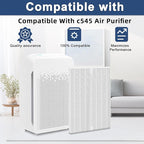 8 Pack C545 H13 HEPA Replacement Filter S Compatible with Winix C545 Air Purifi-er, Replaces Part 1712-0096-00 and 2522-0058-00