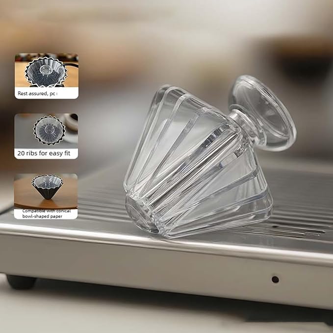 PC Coffee Filter Press Tool for Enhanced Brewing & Leakproof Extraction Efficiency Coffee Filter Paper Pressure Tool