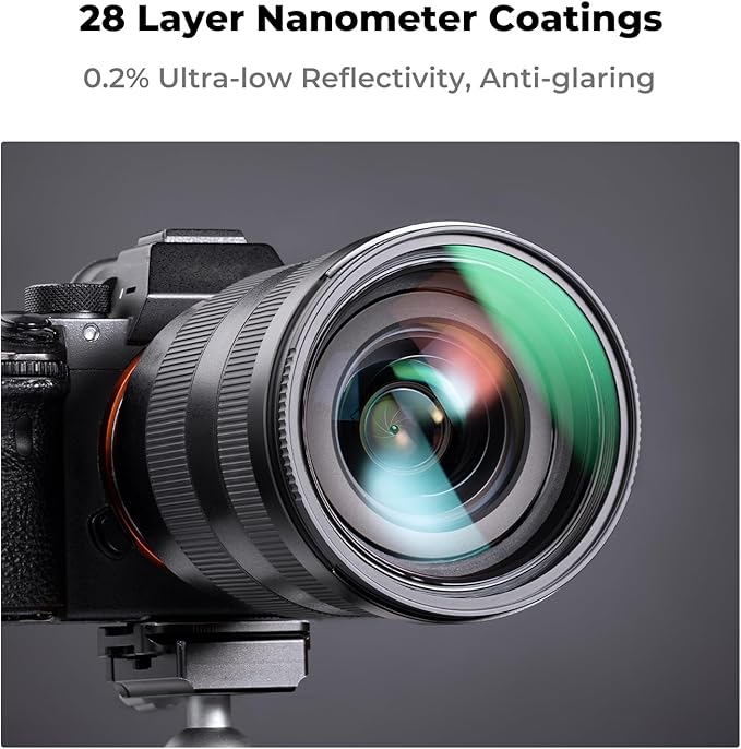 K&F CONCEPT 67mm MC UV Lens Protection Filter with Filter Cap Cleaning Cloth Optical Glass Ultra Slim 28 Multi-Layer Coatings Camera Lens UV Filter (Nano-X Series)