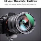 K&F CONCEPT 67mm MC UV Lens Protection Filter with Filter Cap Cleaning Cloth Optical Glass Ultra Slim 28 Multi-Layer Coatings Camera Lens UV Filter (Nano-X Series)